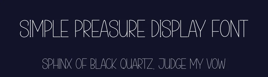 Simple Preasure Display Font by creativeletter — Display Font — thumbnail 2