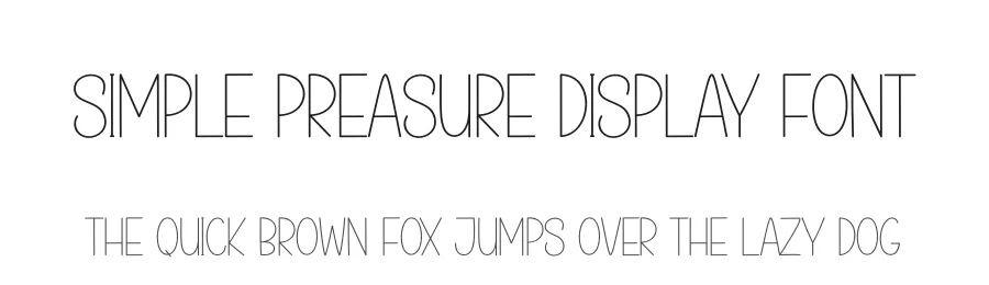 Simple Preasure Display Font by creativeletter — Display Font