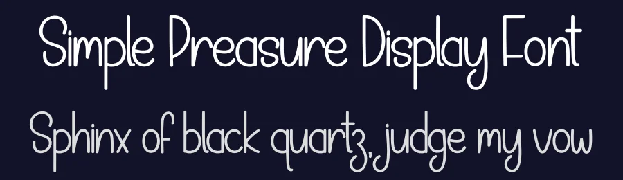 Simple Preasure Display Font by creativeletter — Display Font — thumbnail 2