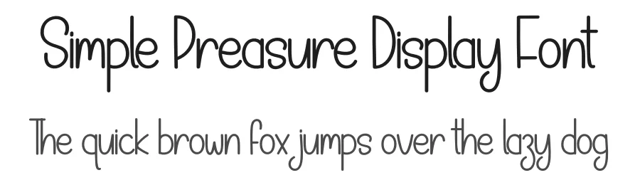 Simple Preasure Display Font by creativeletter — Display Font