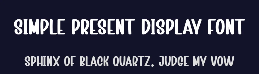 Simple Present Display Font by creativeletter — Display Font — thumbnail 2