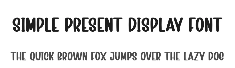 Simple Present Display Font by creativeletter — Display Font