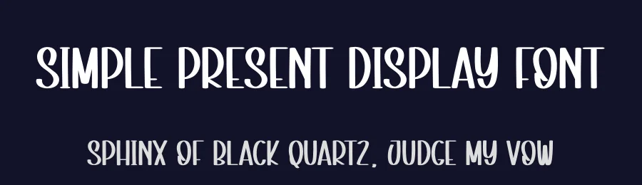 Simple Present Display Font by creativeletter — Display Font — thumbnail 2