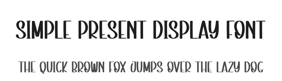 Simple Present Display Font by creativeletter — Display Font