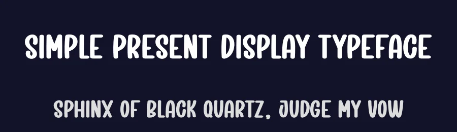 Simple Present Display Typeface by creativeletter — Display Font — thumbnail 2