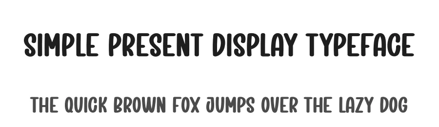 Simple Present Display Typeface by creativeletter — Display Font
