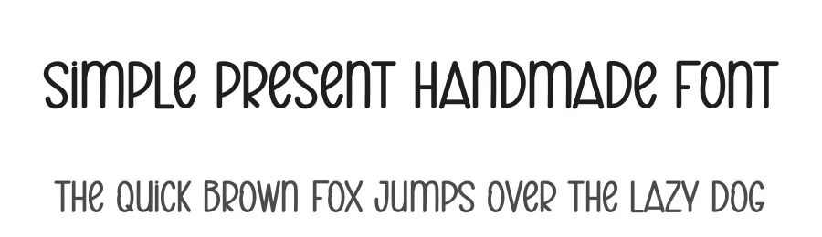 Simple Present Handmade Font by creativeletter — Display Font