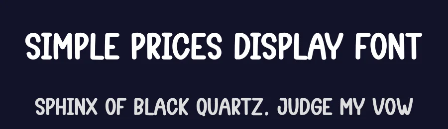 Simple Prices Display Font by creativeletter — Display Font — thumbnail 2