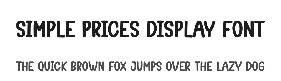 Simple Prices Display Font by creativeletter — Display Font