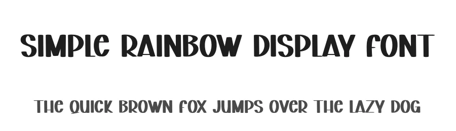 Simple Rainbow Display Font by creativeletter — Script Handwritten Font