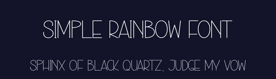 Simple Rainbow Font by creativeletter — Display Font — thumbnail 2