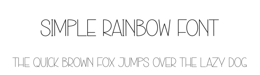 Simple Rainbow Font by creativeletter — Display Font