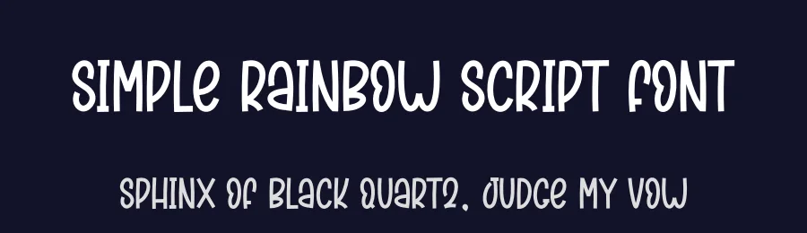 Simple Rainbow Script Font by creativeletter — Script Handwritten Font — thumbnail 2