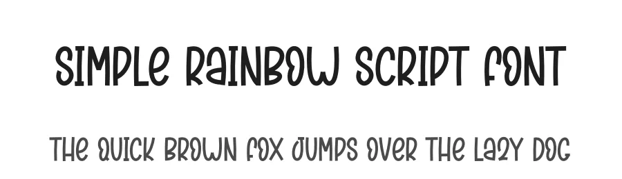 Simple Rainbow Script Font by creativeletter — Script Handwritten Font