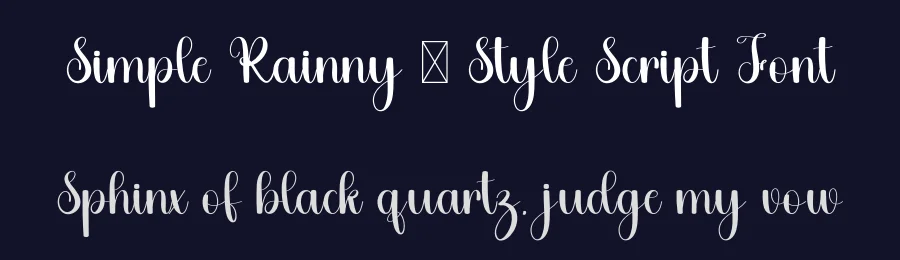 Simple Rainny – Style Script Font by freshtypeink — Script Handwritten Font — thumbnail 2
