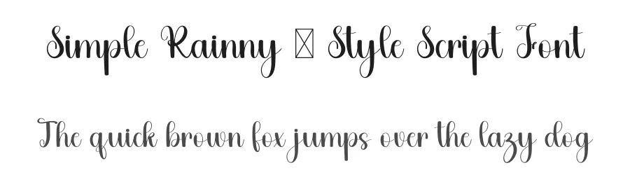 Simple Rainny – Style Script Font by freshtypeink — Script Handwritten Font