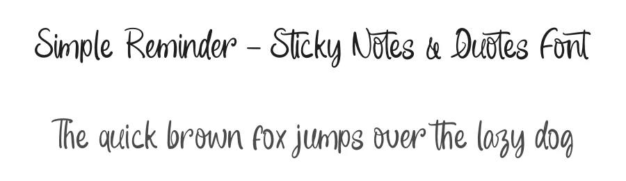 Simple Reminder – Sticky Notes & Quotes Font by letterenastudios — Decorative Font