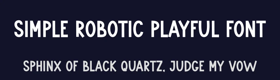Simple Robotic Playful Font by freshtypeink — Display Font — thumbnail 2