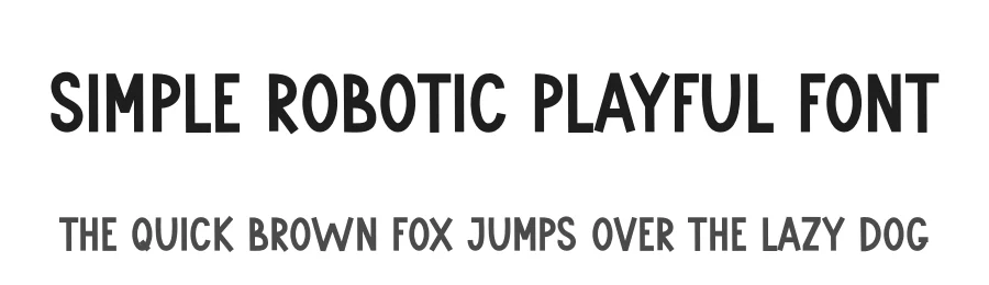Simple Robotic Playful Font by freshtypeink — Display Font