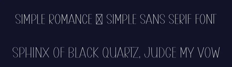 Simple Romance – Simple Sans Serif Font by freshtypeink — Display Font — thumbnail 2