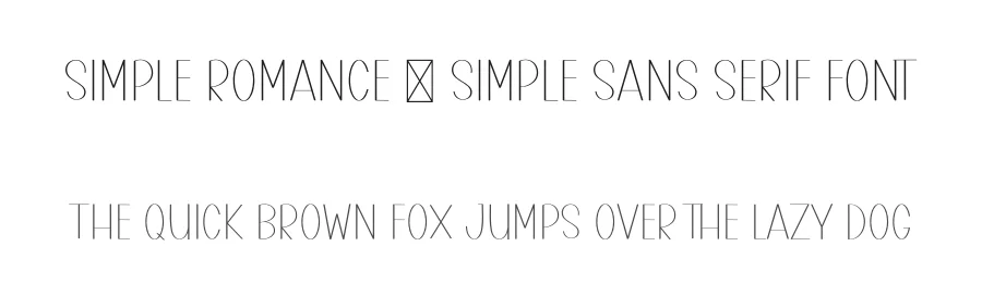 Simple Romance – Simple Sans Serif Font by freshtypeink — Display Font