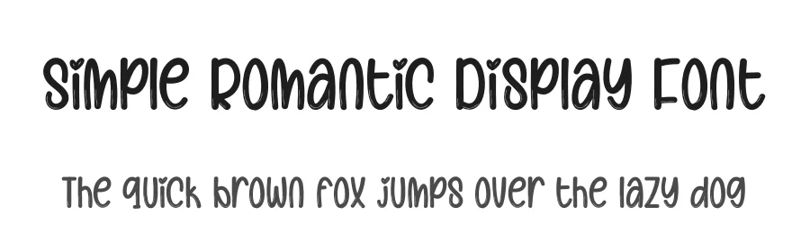 Simple Romantic Display Font by creativeletter β Display Font