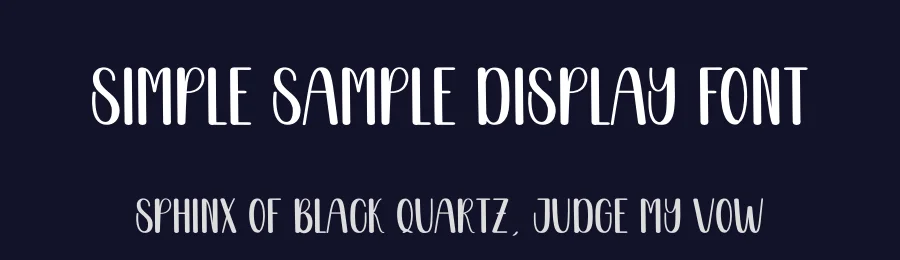 Simple Sample Display Font by creativeletter — Display Font — thumbnail 2
