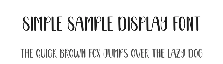 Simple Sample Display Font by creativeletter — Display Font