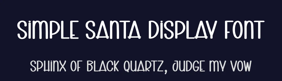 Simple Santa Display Font by creativeletter — Display Font — thumbnail 2