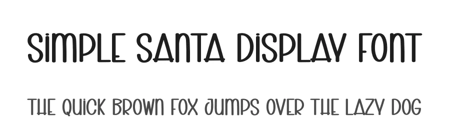 Simple Santa Display Font by creativeletter — Display Font