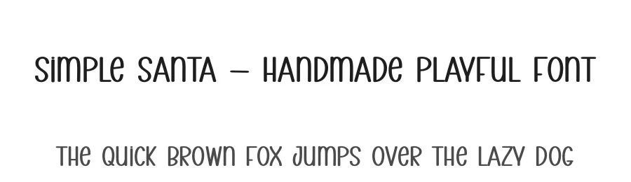 Simple Santa – Handmade Playful Font by creativeletter — Display Font