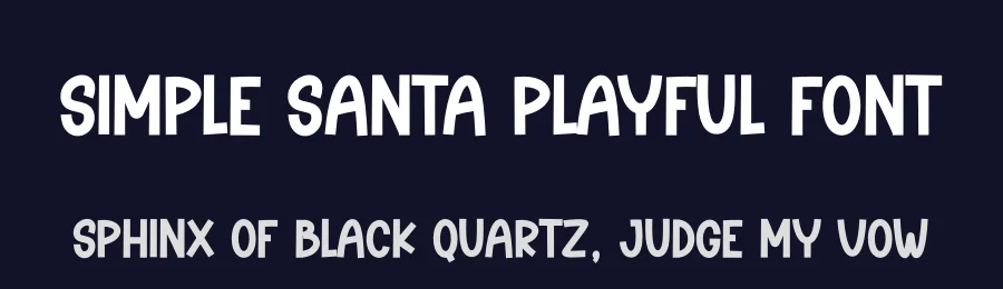 Simple Santa Playful Font by creativeletter — Display Font — thumbnail 2