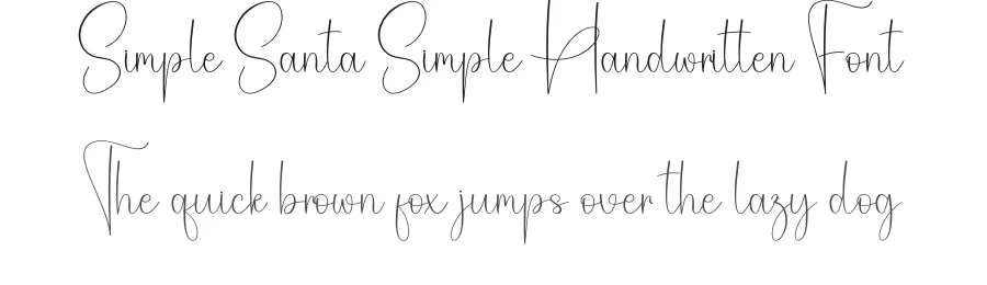 Simple Santa Simple Handwritten Font by creativeletter — Script Handwritten Font