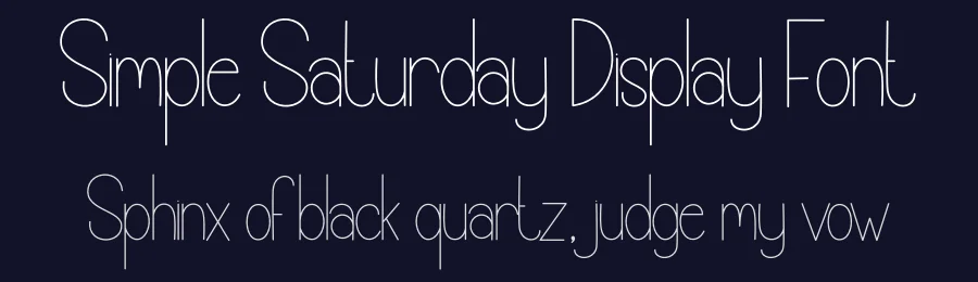 Simple Saturday Display Font by creativeletter — Display Font — thumbnail 2
