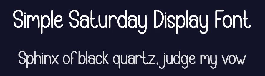 Simple Saturday Display Font by creativeletter — Display Font — thumbnail 2