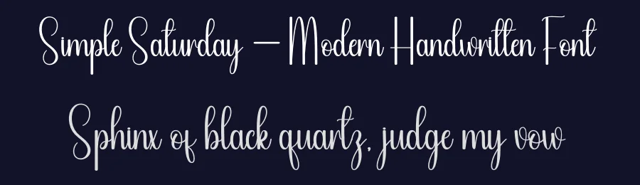 Simple Saturday – Modern Handwritten Font by andikastudio — Script Handwritten Font — thumbnail 2