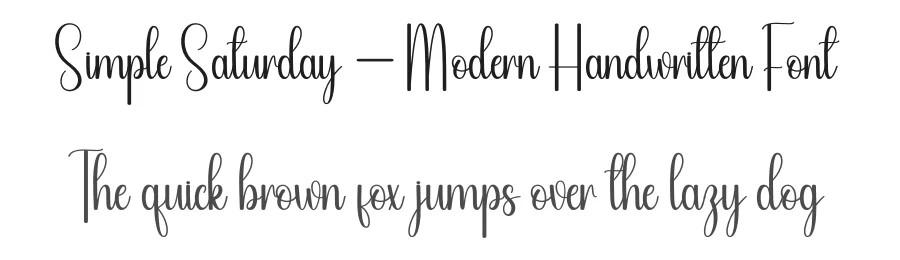 Simple Saturday – Modern Handwritten Font by andikastudio — Script Handwritten Font
