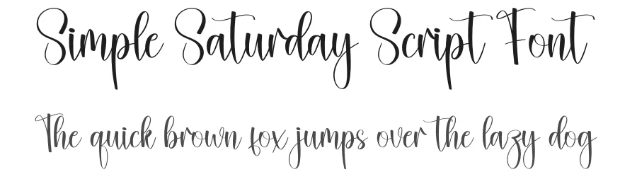 Simple Saturday Script Font by creativeletter — Script Handwritten Font