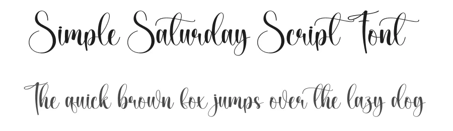 Simple Saturday Script Font by creativeletter — Script Handwritten Font