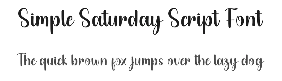 Simple Saturday Script Font by creativeletter — Script Handwritten Font