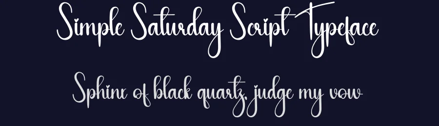 Simple Saturday Script Typeface by creativeletter — Script Handwritten Font — thumbnail 2