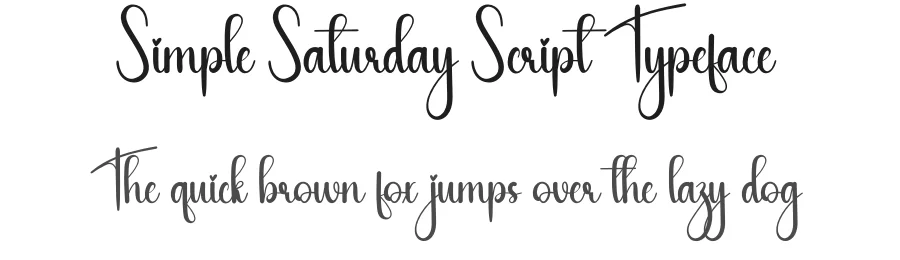 Simple Saturday Script Typeface by creativeletter — Script Handwritten Font