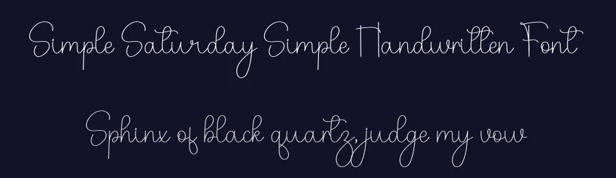Simple Saturday Simple Handwritten Font by freshtypeink — Script Handwritten Font — thumbnail 2