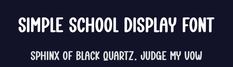 Simple School Display Font by andikastudio — Display Font — thumbnail 2