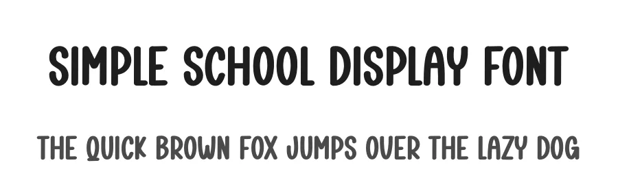 Simple School Display Font by andikastudio — Display Font