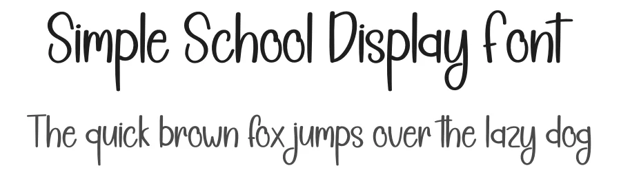 Simple School Display Font by creativeletter — Display Font