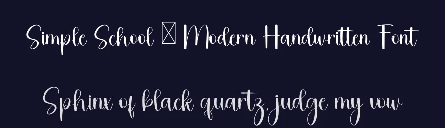 Simple School – Modern Handwritten Font by freshtypeink — Script Handwritten Font — thumbnail 2