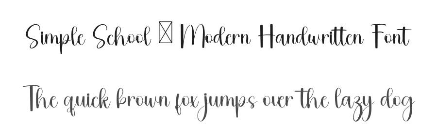 Simple School – Modern Handwritten Font by freshtypeink — Script Handwritten Font