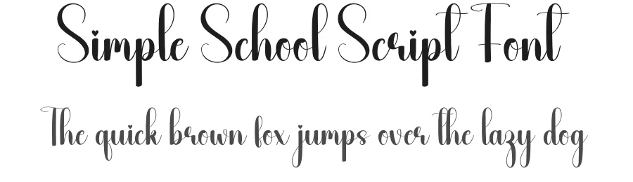 Simple School Script Font by creativeletter — Script Handwritten Font
