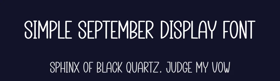 Simple September Display Font by creativeletter — Display Font — thumbnail 2